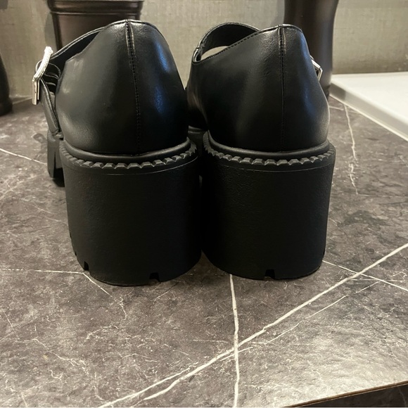 Black Mary Jane clog shoes platform - Picture 4 of 6
